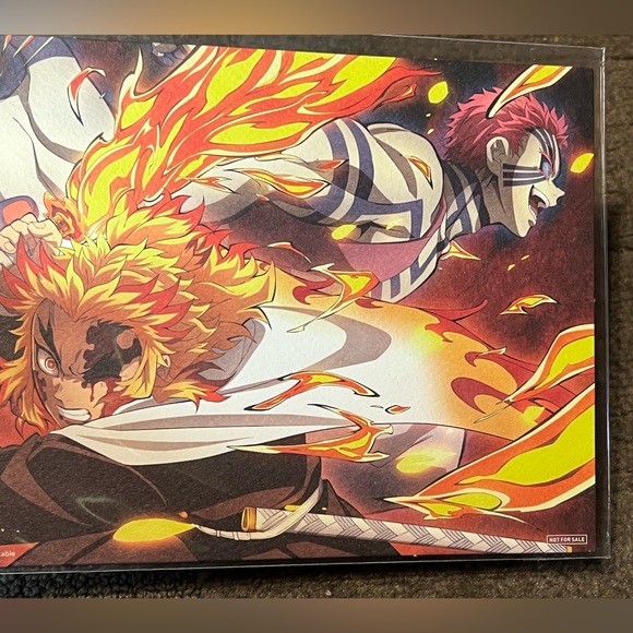 Demon Slayer Kimetsu no Yaiba Art Board Kyojuro Rengoku & Akaza Anime Japan - Picture 4 of 6